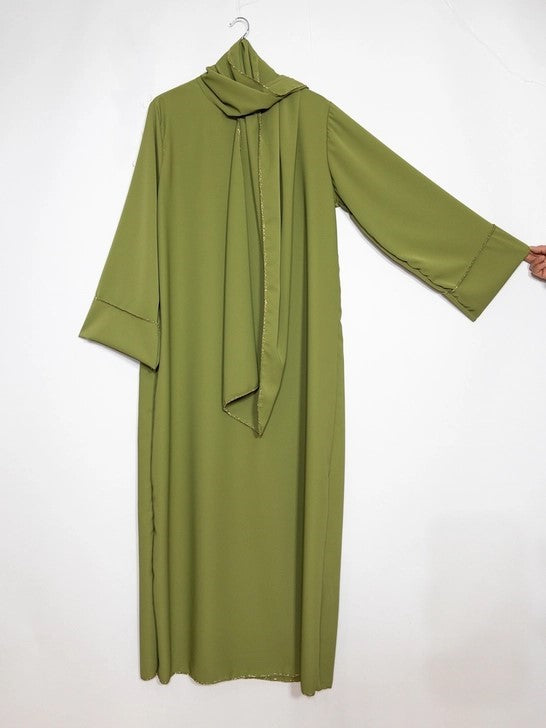 Abaya JULIA voile intégré